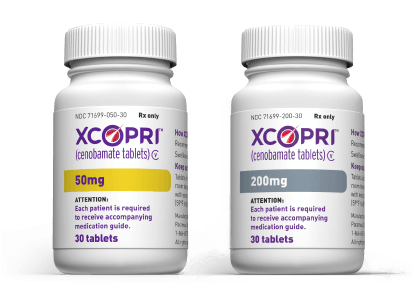 XCOPRI Cenobamate Epilepsy Medication Tablet Bottle 50 mg