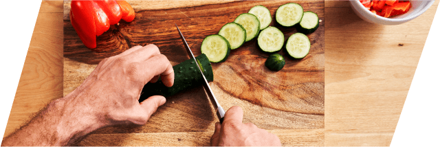XCOPRI Epilepsy Patient Cutting Vegetables